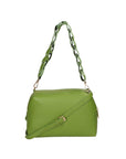 Livia Damen-Schultertasche aus echtem Leder, hergestellt in Italien, 16 x 26 x 9 cm