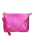Giorgia Damen-Clutch aus echtem Leder, hergestellt in Italien, 19 x 27 x 2 cm