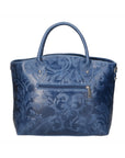 Enza Borsa a mano da donna Vera pelle 8007023FBG-012 BLU JEANS Chiara Ferretti
