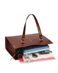 Frida Women's Handbag in Genuine Leather Made in Italy 28x38x12 cm