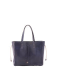 Borsa a mano unisex vera pelle Made in Italy 4611-BLU Alessia Firenze