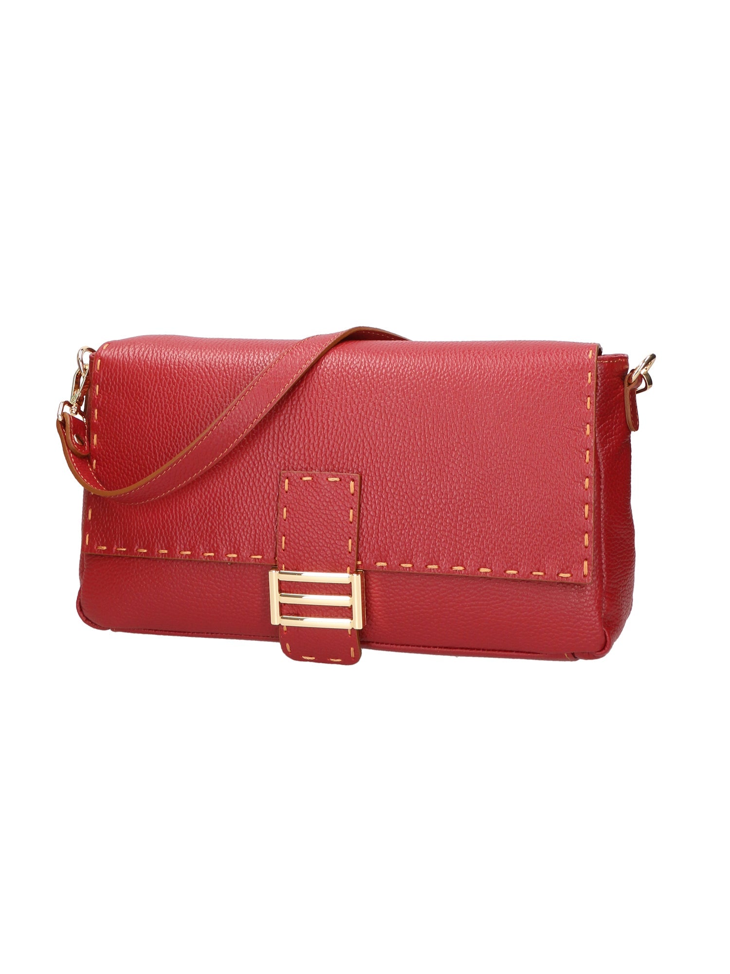 Walda Borsa a spalla da donna Vera pelle 06868-D10 ROSSO SCURO Chiara Ferretti