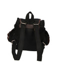 Micaela ZG3006-NERO BLACK Zaino unisex in canvas e vera pelle Chiara Ferretti