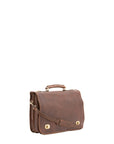 Borsa a mano unisex in vera pelle Made in Italy 4512-TESTA DI MORO Alessia Firenze