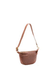Borsa a spalla unisex in vera pelle 100% cotone 4603-MARRONE Alessia Firenze