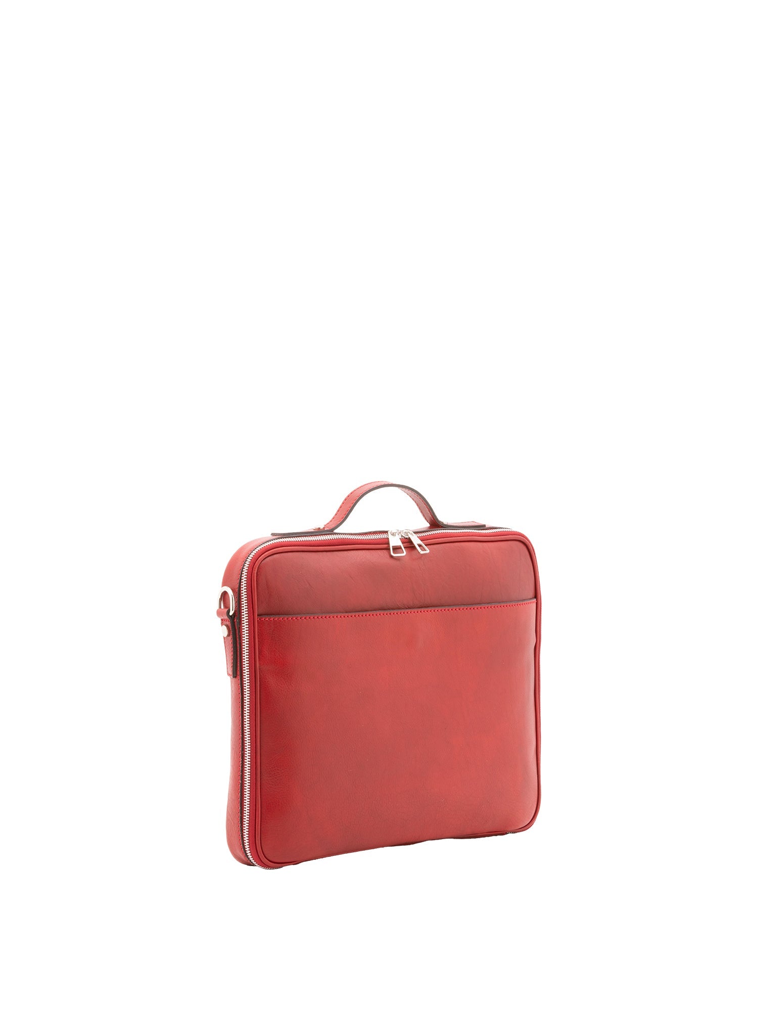 Borsa a mano unisex in vera pelle Made in Italy 4542-ROSSO Alessia Firenze
