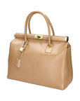 Federica Borsa a mano da donna Vera pelle 9106-FANGO TAUPE Chiara Ferretti