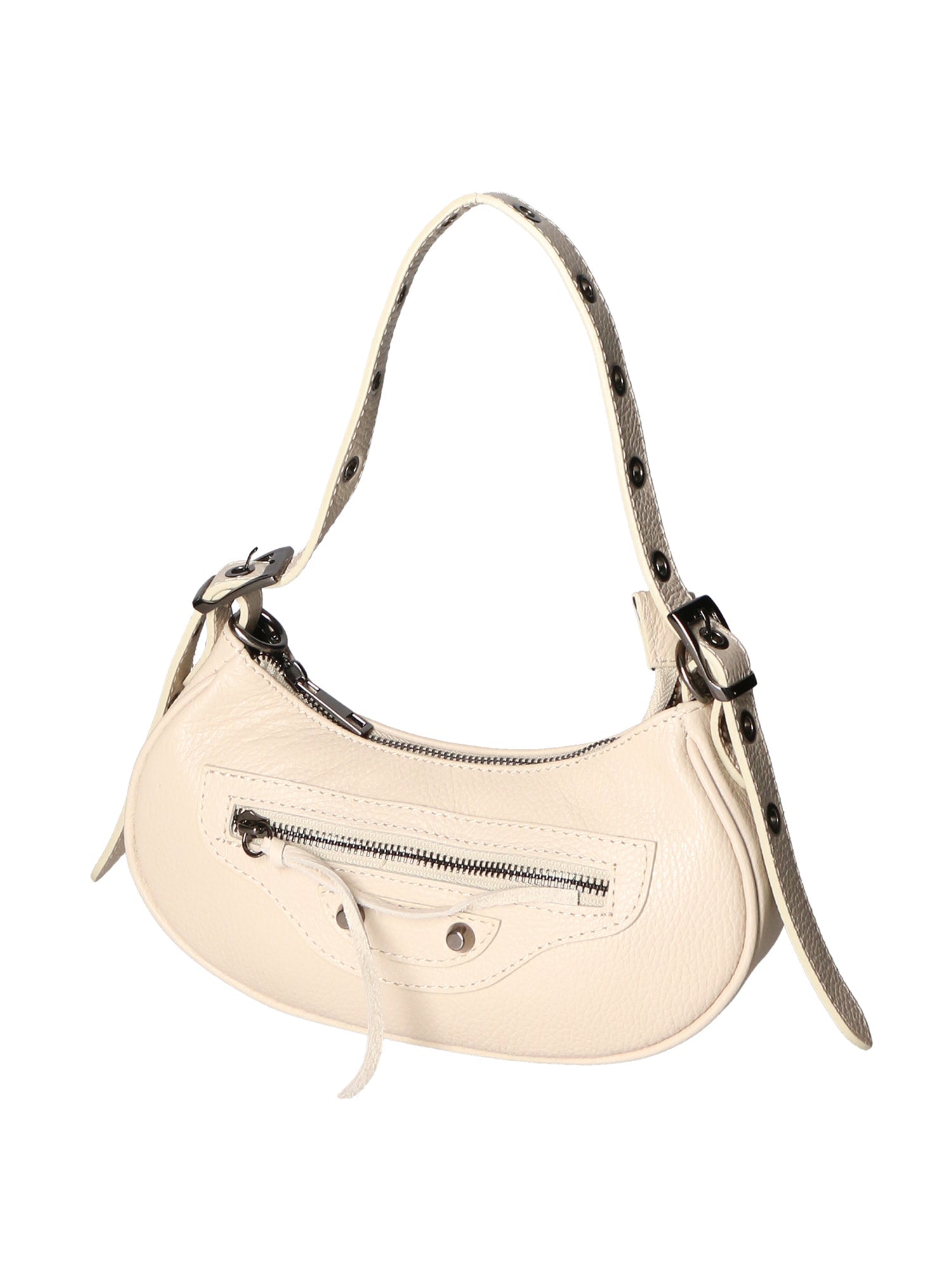 Galatea Borsa a spalla da donna Vera pelle 05708-D37 LATTE MILK Chiara Ferretti