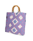 Luana Borsa a mano da donna Lana e vera pelle 04466-VIOLA Chiara Ferretti