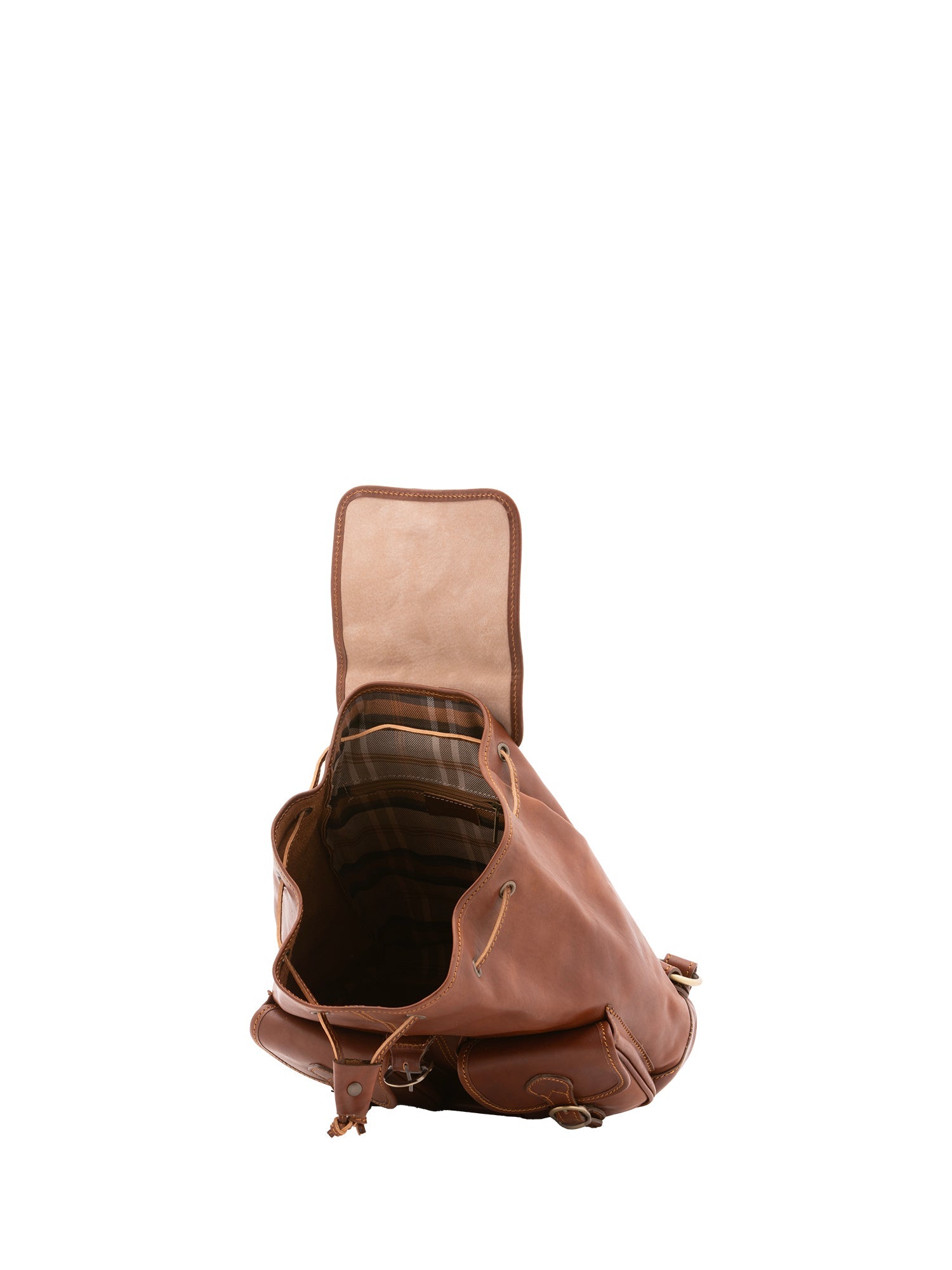 Zaino in vera pelle unisex Made in Italy 4030-MARRONE Alessia Firenze