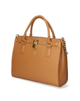 Dorotea Borsa a mano da donna 100% pelle 80040-D17 CUOIO SCURO DARK COGNAC Chiara Ferretti