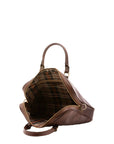 Borsa a mano unisex in vera pelle Made in Italy 4540-TESTA DI MORO Alessia Firenze