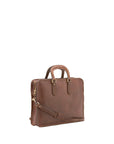 Borsa a mano unisex in vera pelle Made in Italy 4410-TESTA DI MORO Alessia Firenze