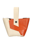 Ombretta Borsa a mano da donna Vera pelle 00643-C37+C35 BEIGE+ARANCIONE Chiara Ferretti