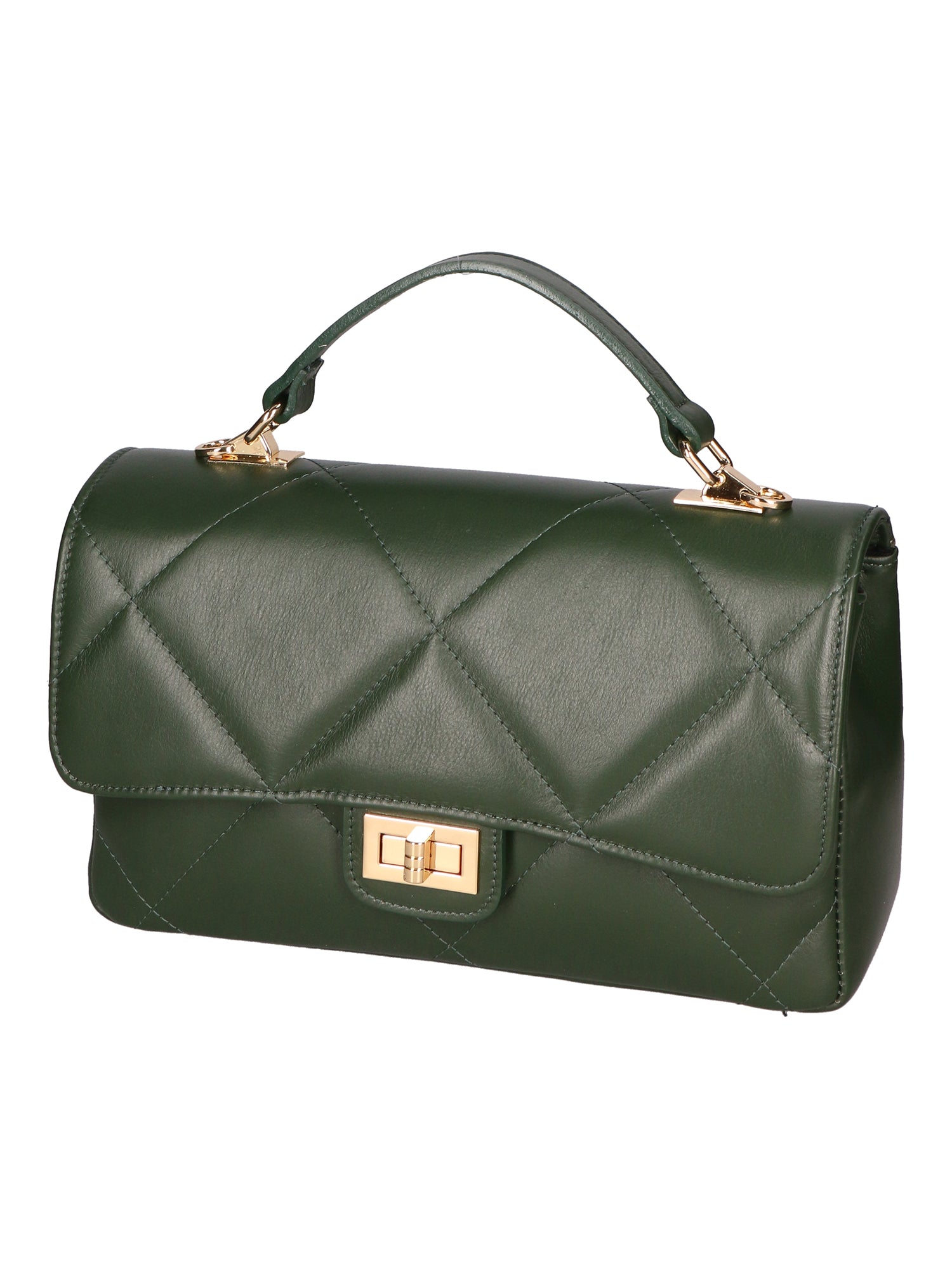 Vita Borsa a spalla da donna Vera pelle 06879-S14 VERDE SCURO Chiara Ferretti