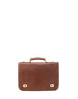 Borsa a mano unisex in vera pelle Made in Italy 4512-MARRONE Alessia Firenze