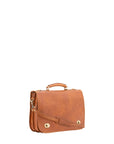 Borsa a mano unisex in vera pelle Made in Italy 4512-MIELE Alessia Firenze