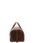 Borsa da viaggio unisex in vera pelle 100% cotone 4514-TESTA DI MORO Alessia Firenze