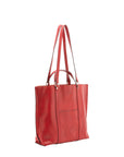 Borsa a spalla unisex in vera pelle Made in Italy 4610-ROSSO Alessia Firenze
