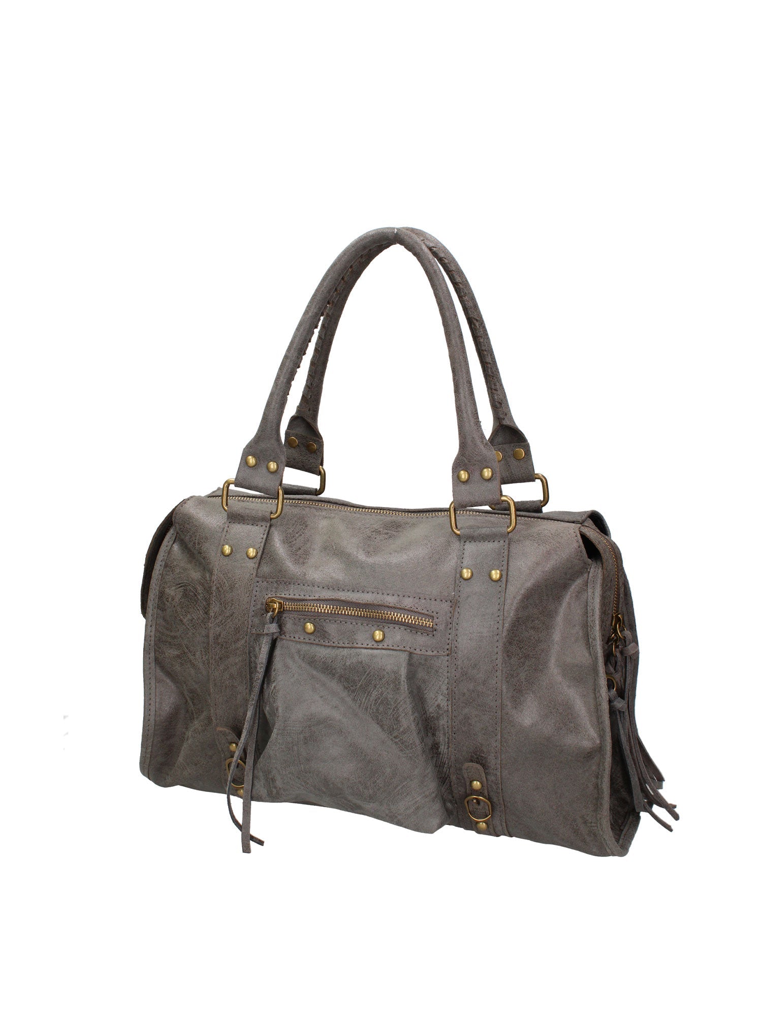 Elara Borsa a spalla da donna Vera pelle 06090-018 GRIGIO MEDIO Chiara Ferretti