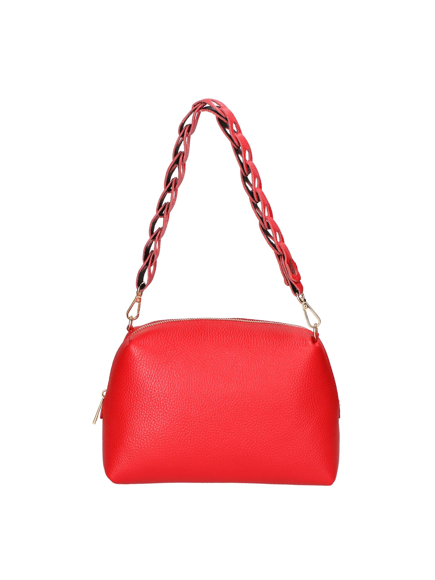 Livia Borsa a spalla da donna Vera pelle 06443-ROSSO FERRARI Chiara Ferretti