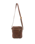 Borsa a tracolla uomo vera pelle Made in Italy 4313-TESTA DI MORO Alessia Firenze