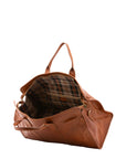 Borsa da viaggio unisex in vera pelle 100% cotone 4091-MIELE Alessia Firenze