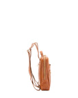 Zaino unisex in vera pelle Made in Italy 100% cotone 4057-MIELE Alessia Firenze