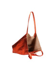 Genny Damen-Schultertasche aus echtem Leder, hergestellt in Italien, 36 x 40 x 11 cm