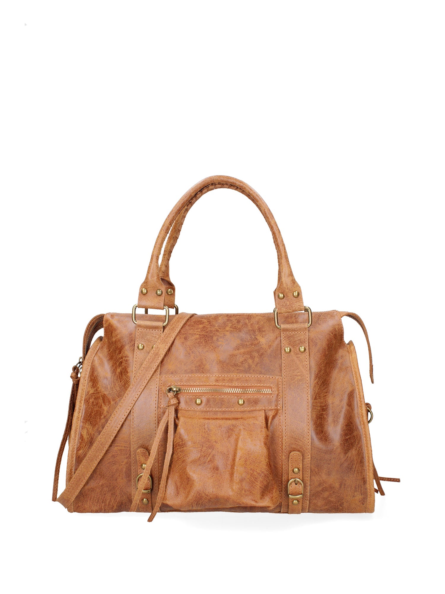 Elara Borsa a spalla da donna Vera pelle 06090-031 CUOIO SCURO Chiara Ferretti