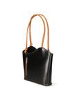 Fabiola Borsa a spalla da donna 100% pelle 9039-NERO CUOIO Chiara Ferretti