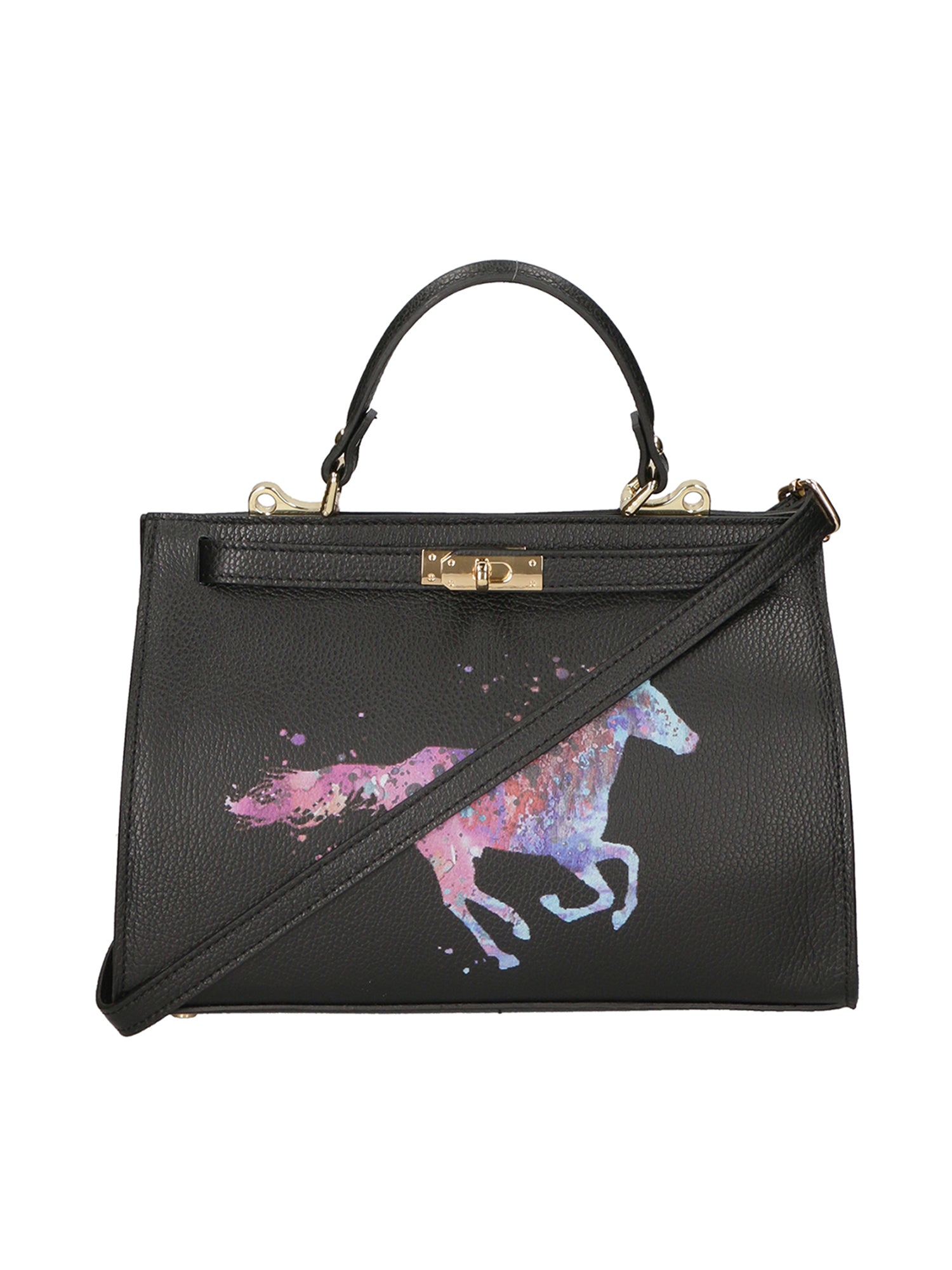 Nina Borsa a mano da donna 100% pelle 04263-D28 NERO BLACK Chiara Ferretti