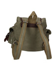 Micaela ZG3006-VERDE GREEN Zaino unisex in canvas e vera pelle Chiara Ferretti