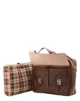 Borsa a mano unisex in vera pelle Made in Italy 4575-TESTA DI MORO Alessia Firenze