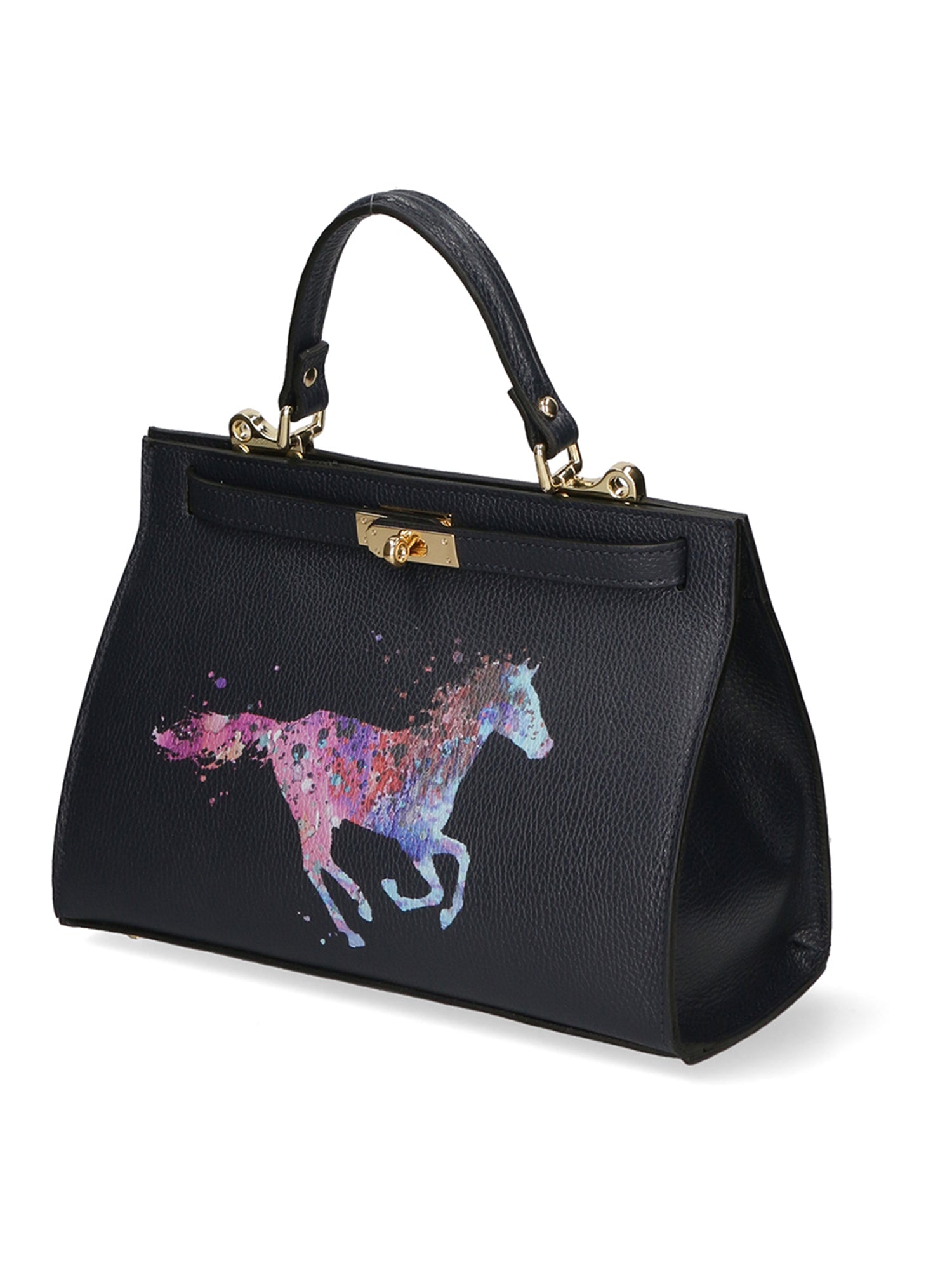 Nina Borsa a mano da donna 100% pelle 04263-D26 BLU SCURO DARK BLUE Chiara Ferretti