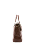 Borsa da viaggio unisex in vera pelle 100% cotone 4066-TESTA DI MORO Alessia Firenze