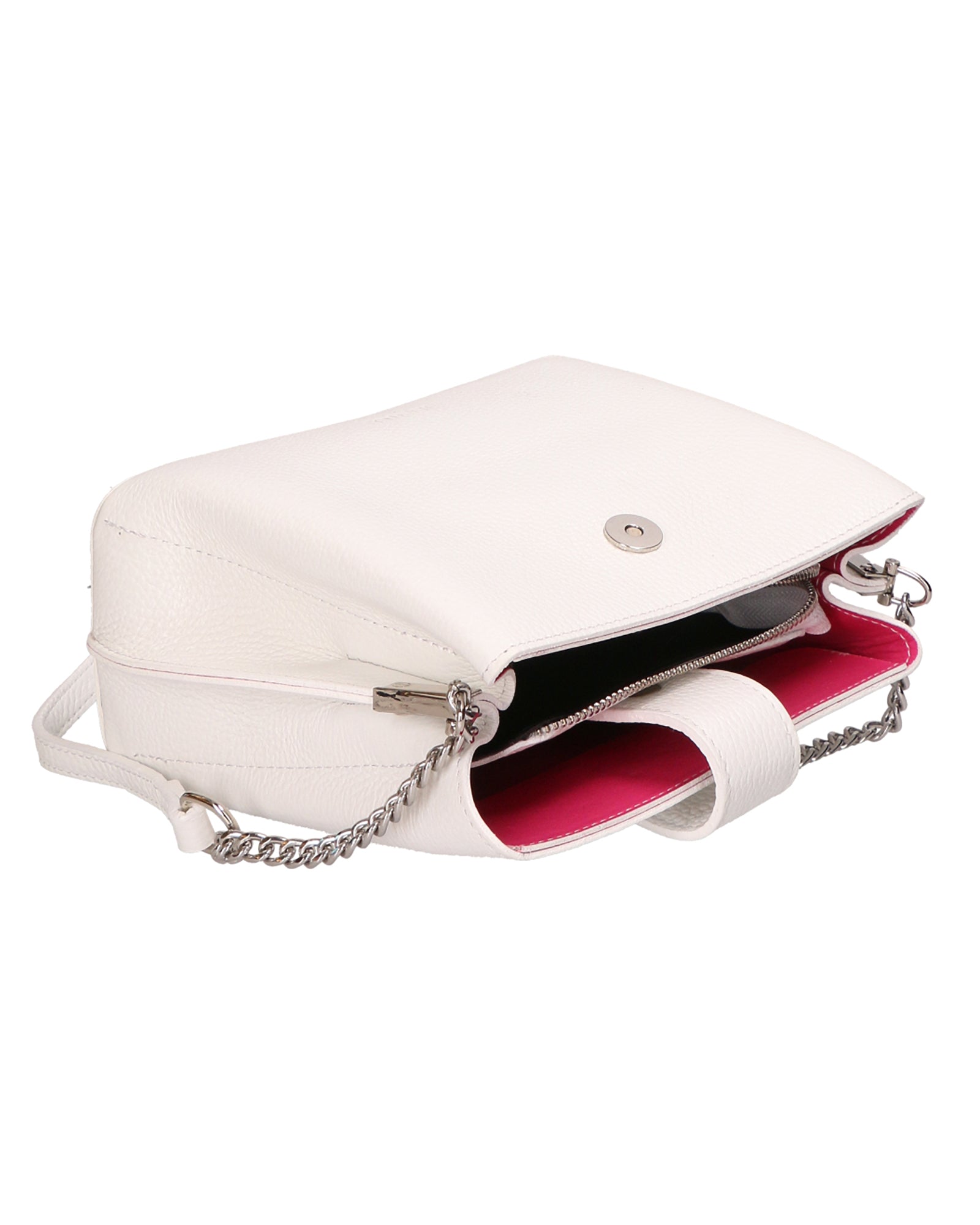 Eridana Borsa a tracolla da donna Vera pelle 1137-BIANCO Chiara Ferretti