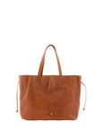 Borsa a mano unisex vera pelle Made in Italy 4611-MIELE Alessia Firenze