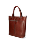 Flaminia Borsa a mano da donna Vera pelle 9115-MARRONE BROWN Chiara Ferretti