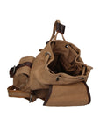 Micaela ZG3006-FANGO TAUPE Zaino unisex in canvas e vera pelle Chiara Ferretti