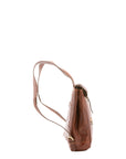 Zaino unisex in vera pelle 100% cotone 4590-MARRONE Alessia Firenze