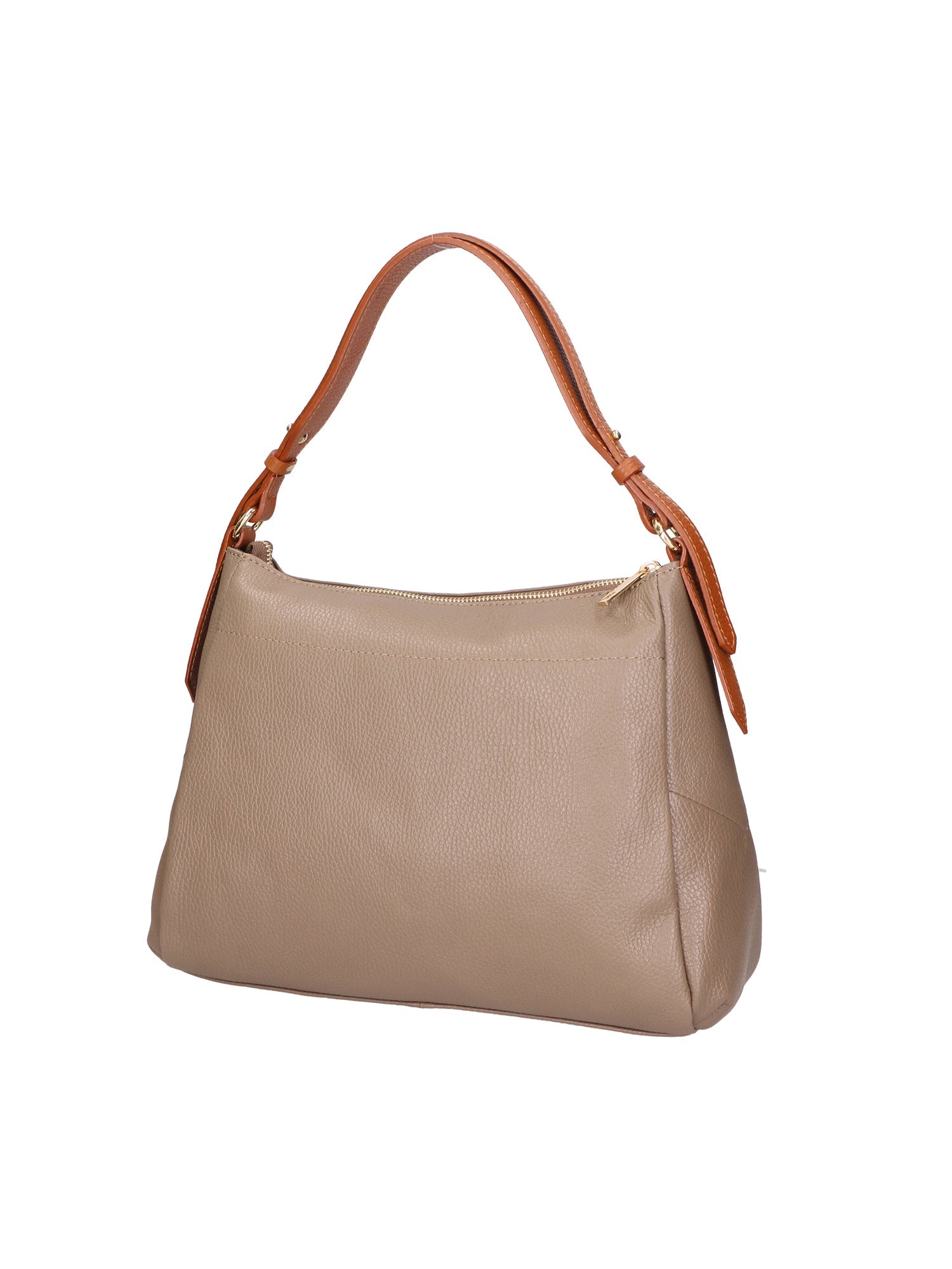 Vladimira Borsa a spalla da donna Vera pelle 06675-D40 TAUPE +D17 CUOIO Chiara Ferretti