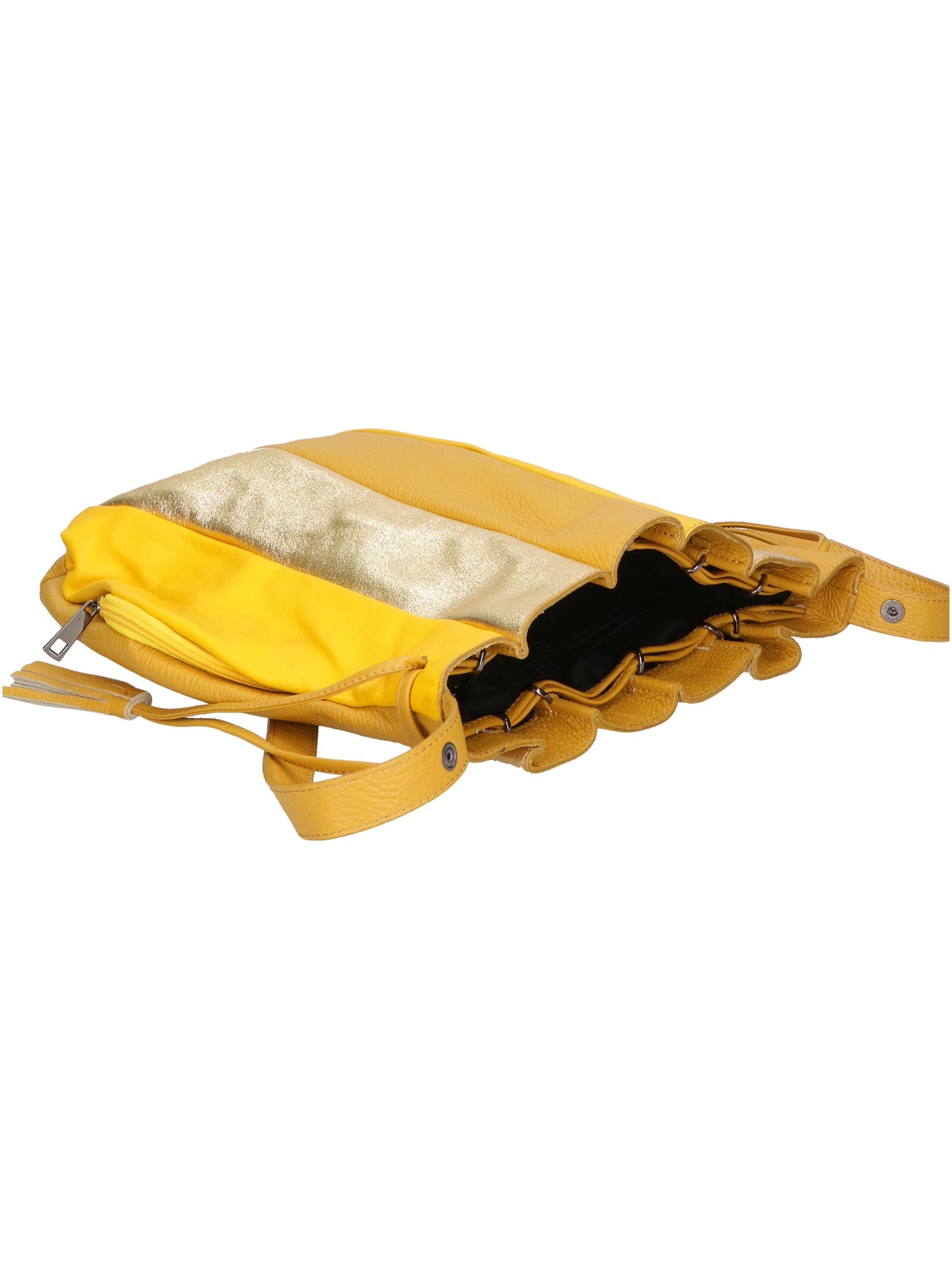 Nunzia Borsa a spalla da donna Vera pelle 576042-SENAPE Chiara Ferretti
