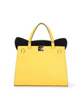 Arancia Borsa a mano da donna 100% pelle 8969-GIALLO+ROSA Chiara Ferretti