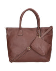 Sylvie Unisex-Handtasche aus echtem Leder, hergestellt in Italien, 34 x 30 x 9 cm