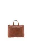 Borsa a mano unisex in vera pelle 100% cotone 4453-MARRONE Alessia Firenze