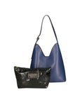 Lucetta Borsa a spalla da donna Vera pelle 04513-BLU JEANS D24 Chiara Ferretti
