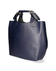 Ester Borsa a mano da donna 100% pelle 9007-BLU Chiara Ferretti
