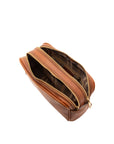 Pochette unisex in vera pelle Made in Italy 4401-MIELE Alessia Firenze