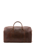 Borsa da viaggio unisex vera pelle 100% cotone 4038-TESTA DI MORO Alessia Firenze